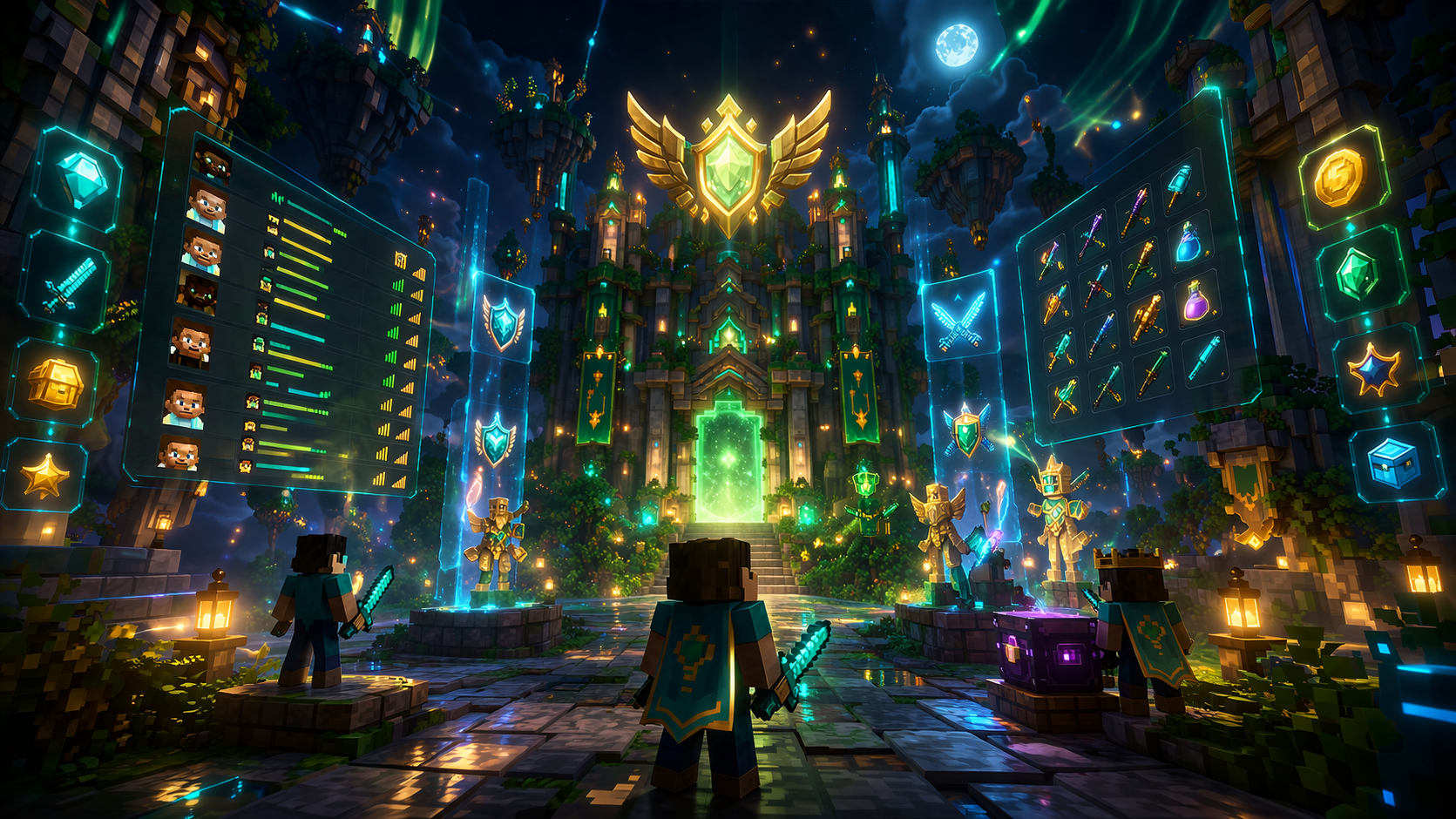 Praca PvP com scoreboard e vitrine de itens